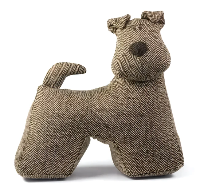 Terrier dog door stop