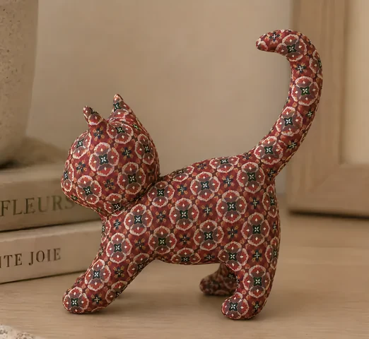 Patterned fabric cat
